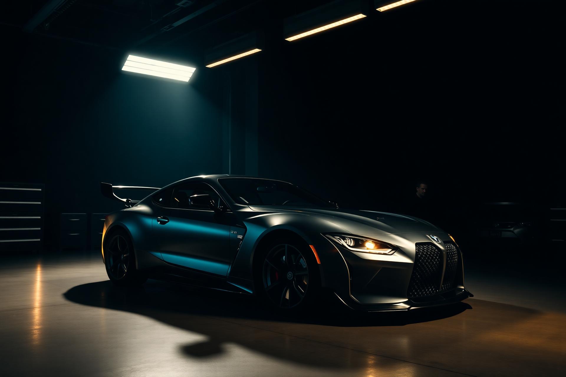 Luxury sports car in TrueFinish workshop